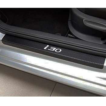 Sveiki Pedalą, Automobilių Durų Slenksčio Nusitrinti Plokštė Anglies Pluošto Vinilo Lipdukas, Skirtas Hyundai I30 Auto Dalis images