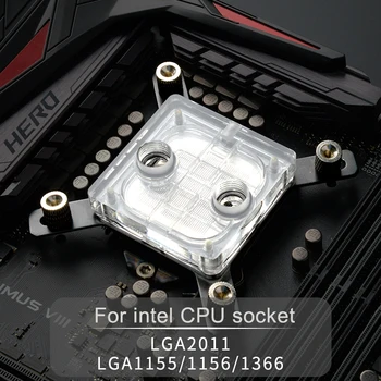 Syscooling SC-C62 CPU vandens aušinimo bloką Intel 1151 VVG 1155 1156 1150 CPU vandens aušinimo vario backplate images
