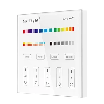T4 Miboxer (Milight) 4-zona, RGB + BMT AC110V ar AC220V smart touch skydelis nuotolinio valdymo pulto led šviesos juostelės lemputės images