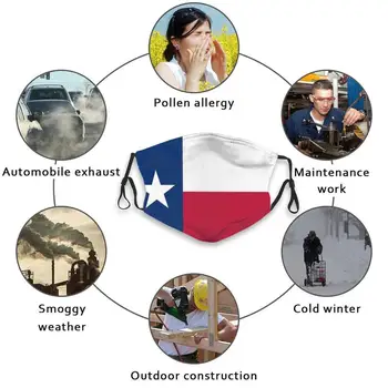 Texas Vėliava - Flag0100 Suaugusiųjų Vaikų Apsaugos Nuo Dulkių Filtras 