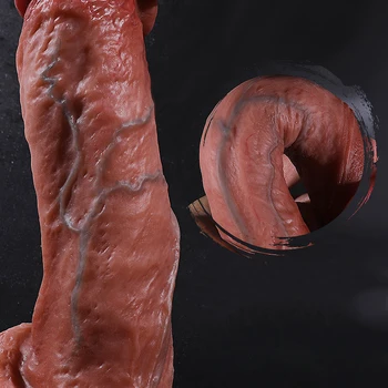 Tikroviškas Penis Didžiulis Vibratorių Moterų Lesbiečių Vibratorių Sekso Žaislai Didelis Netikras Penis Silikono Moterų Masturbacija Dirželis ant Dildos Anal images