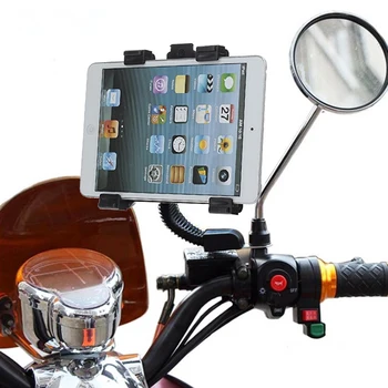 Universalus Dviračių Laikiklis Motociklo Tablet PC Stovas Laikiklis iš Aliuminio Lydinio, 360 Laipsnių Besisukantis GPS Laikiklį 7-10.1 Colio PC images