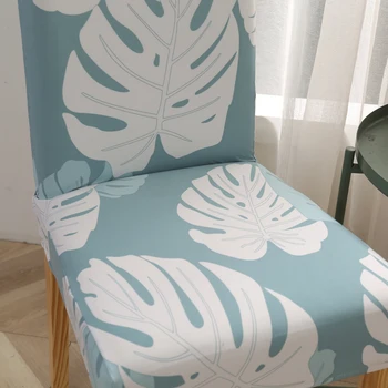 Universalus kėdžių dangose spandex modernios spausdinimo Lapų kėdė padengti valgomasis ruožas kėdė padengti virtuvės, biuro banketų, vestuvių namų images