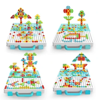 Vaikai Gręžimo Varžtas Veržlė Galvosūkiai, Žaislai Apsimesti Žaisti Įrankis Gręžimo Išardymo ir Surinkimo Vaikai Gręžimo 3D Puzzle Žaislai Berniukas images