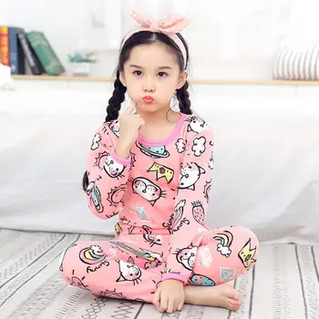 Vaikai pižama rinkiniai kūdikių gyvūnų, animacinių filmų sleepwear unisex žieminės vilnos viduje pižamos paauglių naktiniai drabužiai šilta striukė vaikams johns images