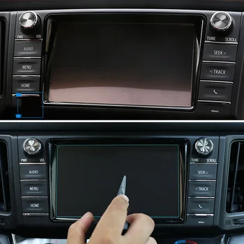 Vtear Toyota RAV4 2017-2019 Interjero GPS Navigacijos Ekrano Plieno medžiagos, Apsauginės Plėvelės LCD Ekrano Plėvelė, priedai images
