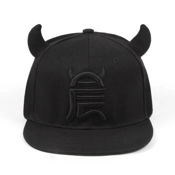 Vyrų mados moterų beisbolo kepuraitę juoda medvilnės hip-hop skrybėlę tiek velnio kaulų kaulų skrybėlės snapback Cap skrybėlės images