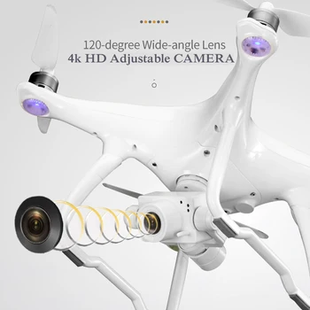 X6 Profesinės Drone Gps 4K vaizdo Kamera Reguliuojamas Brushless Rc Quadcopter 5G Sekite Mane WiFi Fpv Selfie Quadrocopter Kamera Drone images