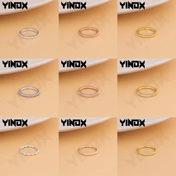 YinDX Autentiški 925 Sterlingas Sidabro Žiedas Naujas Moterų Paprasta Populiarus Žiedo Tinka Originalios Europos Vestuvės images