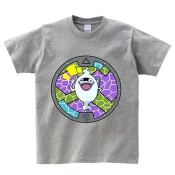 Yo-ka Žiūrėti marškinėliai berniukui vasaros marškinėliai vaikams spausdinti marškinėlius anime marškinėliai vaikams, prekės ženklo drabužių Multi-color-O-Neck tee girl NN images