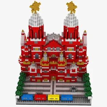 YZ 067 Pasaulyje Garsaus Architektūros Maskvos raudonojoje Aikštėje 3D Modelį 2384pcs Mini Pastato Diamond Blokelių Žaislas Vaikams ne Lauke images